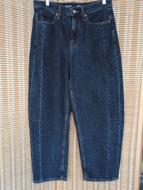 Old Navy Denim - Old Navy Women's Dark Blue Barrel Leg Jeans